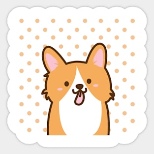 Cute Cheerful Corgi Sticker